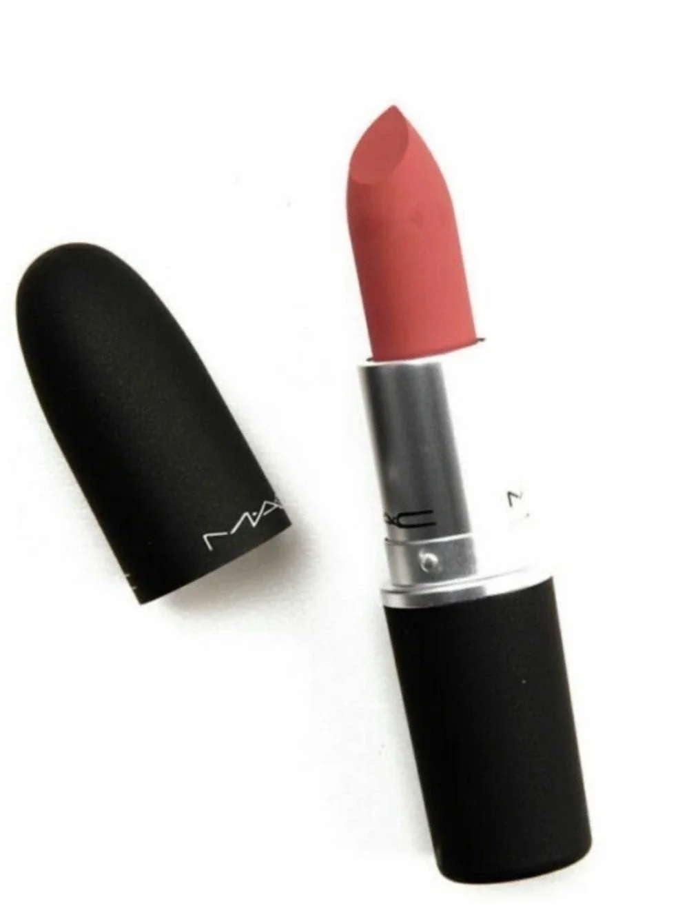 MAC Powder Kiss Lipstick 314 Mull It Over | Dirty Peach Nude - New In Box (NIB)